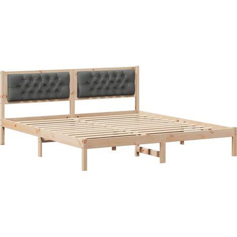 Maison Exclusive - Estructura de cama con cabecera Gris oscuro 16 (1/5)