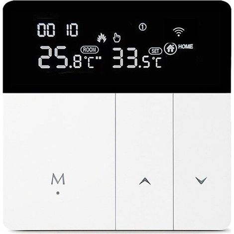 Termostato Inteligente 25A para Calefacción por Suelo Radiante Eléctrico, Programable, Control Táctil, Controlador Digital, Blanco (Incluye Cable Sensor de 3 m) (1/5)