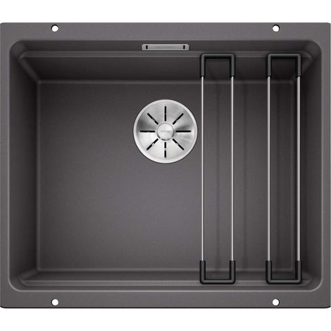 Blanco Etagon 500 - Lavello in silgranit, 53x46 cm, con barre di appoggio, grigio roccia 522228 (1/3)