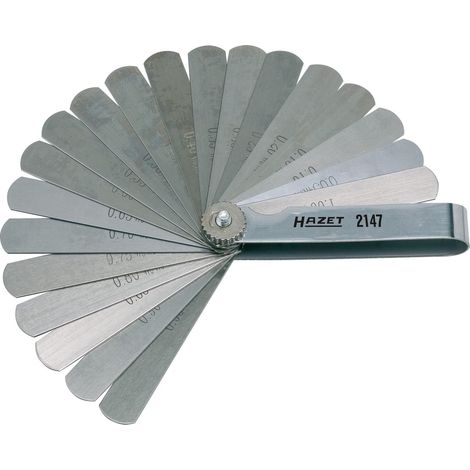 Hazet 2147 Fühlerlehre 0.05 - 1 mm Anzahl Blätter: 20 (1/2)