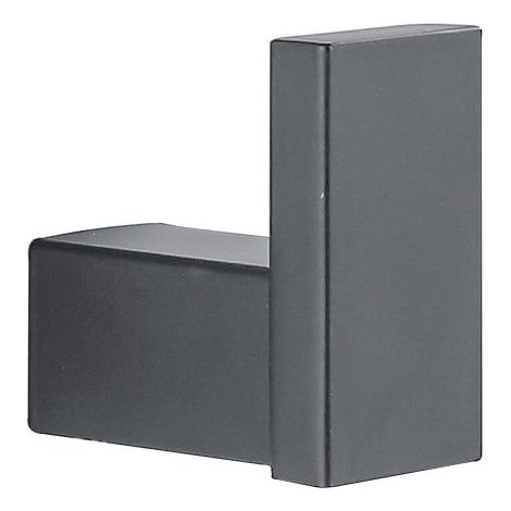 Set mit 2 Handtuchhaken fürs Badezimmer, aus Edelstahl SUS304, quadratisch, schwarz (1/5)