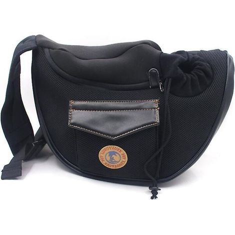 Tragbarer und atmungsaktiver schwarzer Haustierrucksack für Katzen, Hunde und Kleintiere (1/5)
