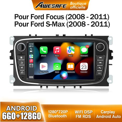 AWESAFE 4G Autoradio Android 13 pour Ford Focus C-Max S-Max Mondeo Kuga Galaxy 6Go+128Go 7 '' Écran Tactile Carplay Android Auto (1/5)