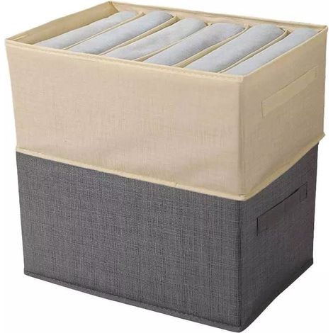 Cleafe - Organizer Salvaspazio Per Armadi Scatola Pieghevole 6 Scomparti 36x20x25cm 87401 - (1/5)