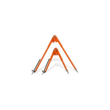 Lot de 2 compas professionnels pour bois 450 mm et 750 mm – Précision et durabilité – Design verrouillable pour mesures répétées – Orange (1/5)