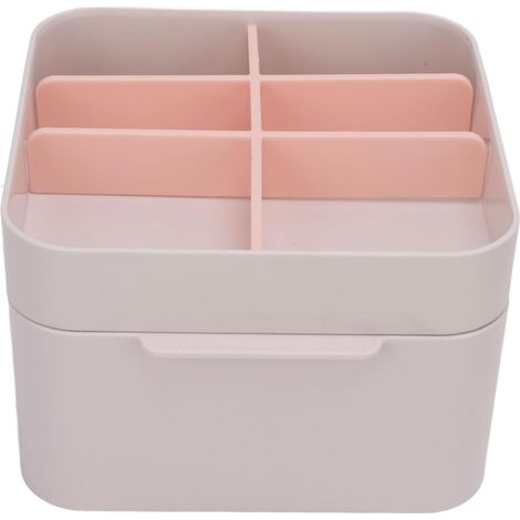 Boîte de rangement pour maquillage - Tiroir de bureau - Organiseur de beauté - Boîte de rangement pour cosmétiques - Organiseur avec tiroirs - Couvercle - Lèvres de maquillage de bureau (1/5)