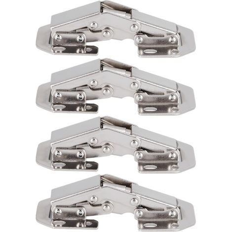 Lot de 4 charnières de porte de placard — Kit de charnières de type « pont », adapté aux placards, armoires et autres meubles. (1/5)