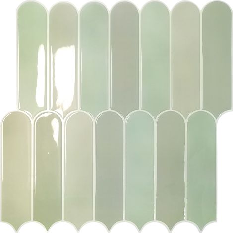 10 Pièces Credence Adhesive pour Cuisine, Vert Citron, Carrelage Adhesif Mural, 30 x 30 cm, Carrelage Adhésif pour cuisine, salle de bain, décoration murale