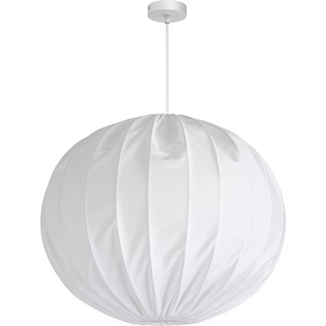Suspension boule blanche tissu Shade Luminex E27 Ø50