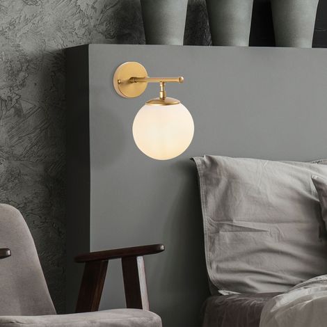 Wandlampe Goldglas-Obsidian