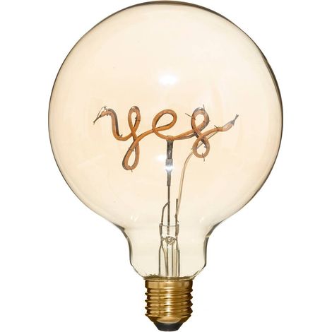 Bombilla led palabra «Yes» ámbar E27 - Atmosphera créateur d'intérieur