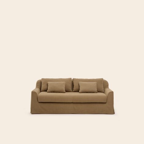 Canapé 2,5 places en Revêtement en tissu naturel CLARIBEL
