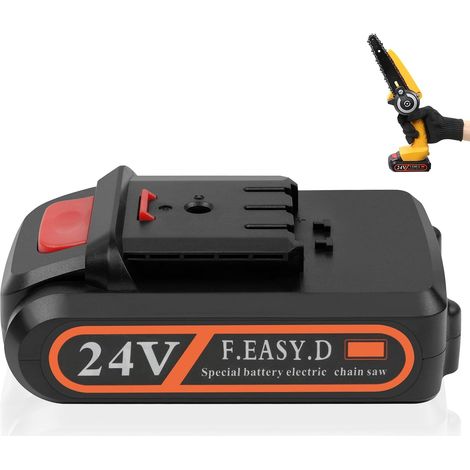 Batterie de Tronçonneuse 24V 2000mAh pour Mini Tronçonneuse Batterie rechargeable pour mini tronçonneuse, 24V 2000mAh (1/5)