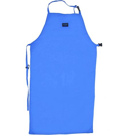 Tablier de sécurité CryO, tablier cryogénique ultra basse température, protection à l'azote, bleu (90 x 70 cm) (1/5)