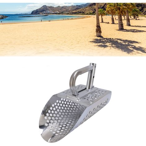 Pelle de Détection de Métaux en Acier Inoxydable avec Poignée Démontable pour la Plage et Accessoires de Détection-KZQ (1/5)