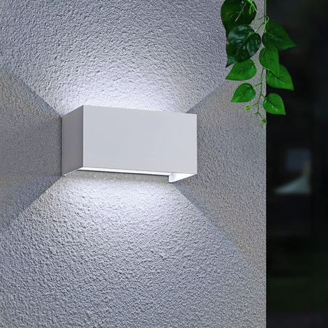 Applique Bianco a LED da Esterno e Interno 24W, Fascio Luminoso Regolabile, 2000 Lumen, IP65 Impermeabile, Lampada da Parete in Alluminio, per Giardino, Balcone, Terrazza - Colore della luce: Luce fre