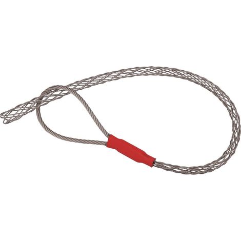 Kit de chaussettes de prise de câble en acier galvanisé antidérapant, ensemble de lassos de prise de câble pour tuyau, fil, prise flexible avec œil en maille et corde rouge (1/5)