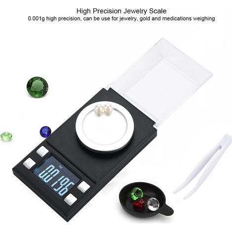 Balance électronique numérique portable LCD de poche haute précision 0,001 g pour le pesage de bijoux en or (100 g) (1/5)