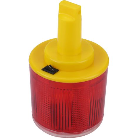 1 lampe torche d'avertissement solaire LED d'urgence, lampe d'alarme rouge pour la signalisation routière, les bateaux et autres véhicules. (1/5)
