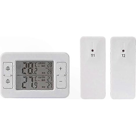 Kabelloses Kühlschrankthermometer mit LCD-Bildschirm und Alarmfunktion (1/5)