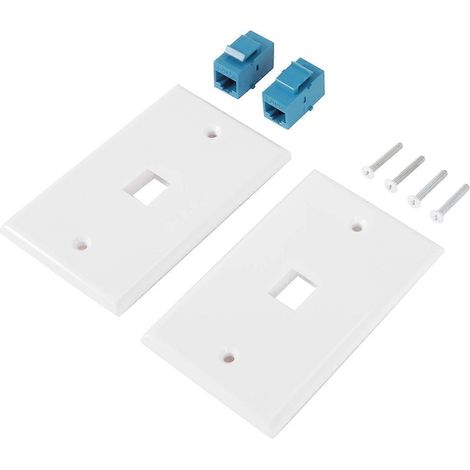 Lot de 2 plaques murales Ethernet, coupleurs RJ45 Cat6 femelle-femelle en ligne (1/5)