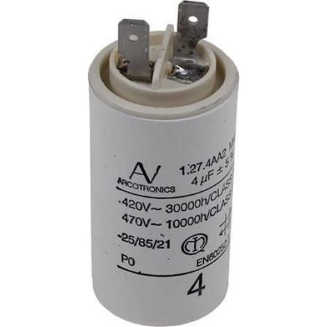 Condensateur 4 μF 420 V - Condensateur De Démarrage Radial - Pour Hotte Cuisine Scholtes - 1 Pièce