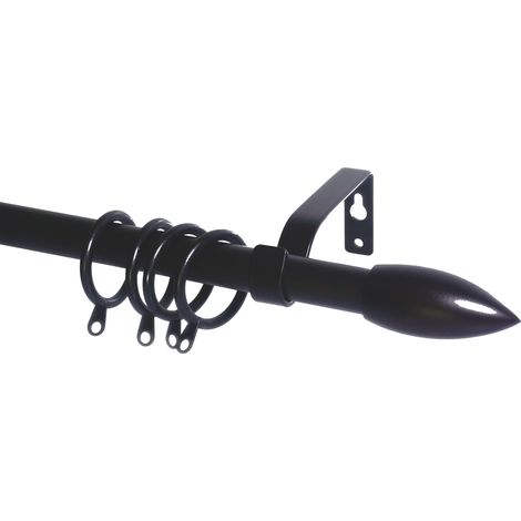 Bastone per Tende Puntale Estensibile Cm 71÷122 Colore Nero Utilia