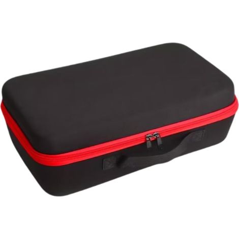 Coffret à outils robuste avec poignée, idéal pour ranger perceuses électriques et outils de bricolage. Parfait comme cadeau. Rouge. (1/5)