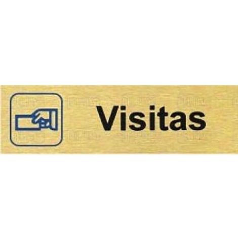 DUVER placa de señalización. aluminio. rotulación visitas , 