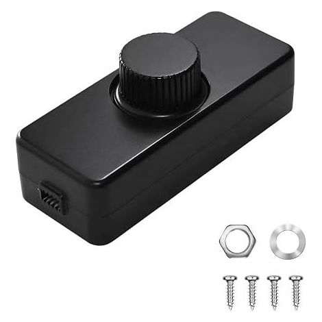 LED Light Dimmer Switch AC 220-240V/50Hz with Progressive Rotary Adjustment Dimmer 3-100W, Compatible with Dimmable LEDs and 230V Bulbs for Indoor Lighting (1/5)