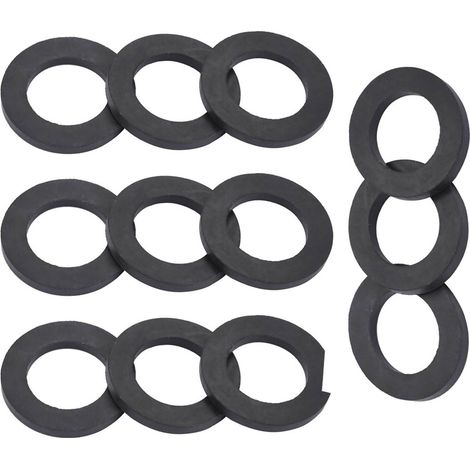 12pcs Washer Ring Shower Faucet Water Pipe Rubber Replacement for Sealing (1")