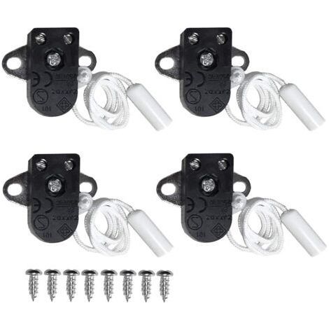 4 Pack Mini Pull Switch Pull Switch with Manual On-Off Engagement - 2 A, 250 V AC/Black (1/3)
