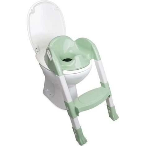 Réducteur WC - THERMOBABY - KIDDYLOO - Vert Céladon - Ajustable (1/5)