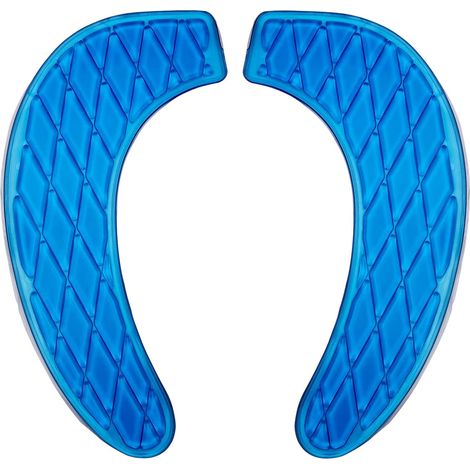 Coussin de siège de toilette portable et lavable en gel – Design universel auto-adhésif, bleu transparent, compatible avec la plupart des toilettes, facile à nettoyer et à repositionner, idéal pour la