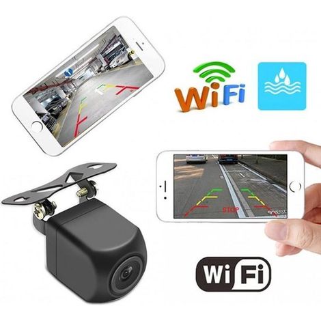 Mini caméra de recul WiFi étanche IP67 – Vision nocturne 5-10m – Angle de vue 170° – Application Android/iOS incluse
