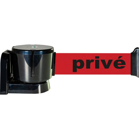 Enrouleur mural grande longueur avec sangle rouge privé 12m x 50mm - 2811163 (1/2)