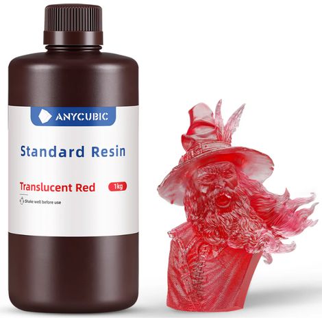 Anycubic Standard Rosso Traslucido 1kg (1/5)