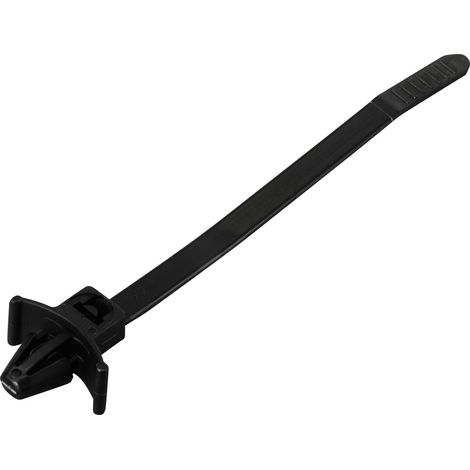 TRU COMPONENTS TC-13030700 TC-WM-100-4.8-UVB-B Kabelbinder 100 mm 4.8 mm Schwarz mit Flügelverschlus (1/2)