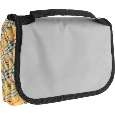 PrimeMatik - Couverture de pique-nique 150 x 130 cm beige écossais (1/5)