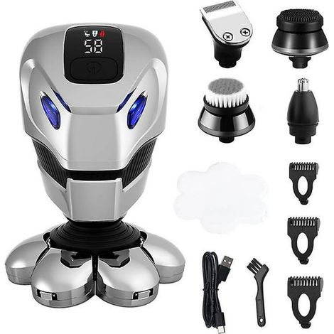 Tondeuse Homme 7-en-1 Rasoir Tête Chauve Sans Fil Rechargeable Kit Barbier Électrique (1/5)