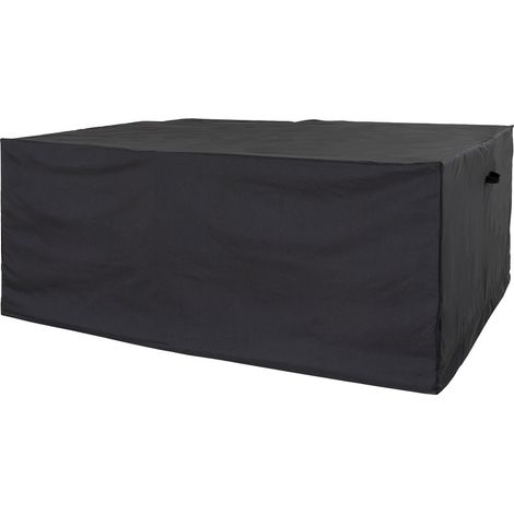 Telo coprimobili outdoor Luxury Cover in poliestere 600D nero — tavolo + 4 sedie