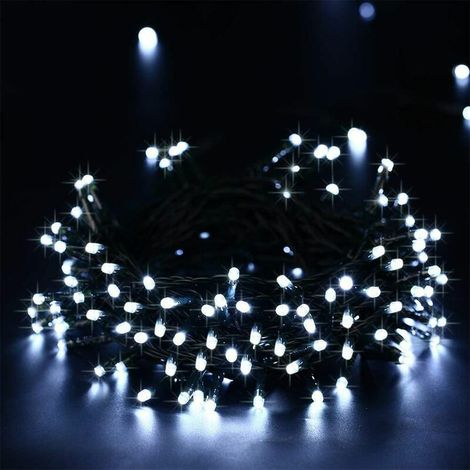 Guirlande Lumineuse Solaire Extérieure, 22m 200 LED Guirlande Lumineuse Étanche, 8 Modes d'éclairage Décoration pour Jardin, Cour, Clôture, Anniversaire, Mariage (Blanc) (1/5)