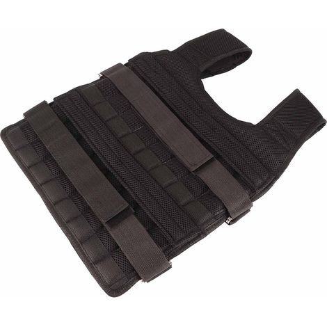 Gilet d'exercice lesté, Gilet lesté pour la Marche en Respirante 15 Kg, Gilet lesté, Veste de Musculation, Gilet de Poids 44 X 55 X 10 Cm pour l'entraînement Physique (1/5)