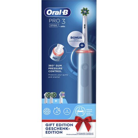 Cepillo de dientes eléctrico Oral-B Pro 3 3700 azul + cabezal
