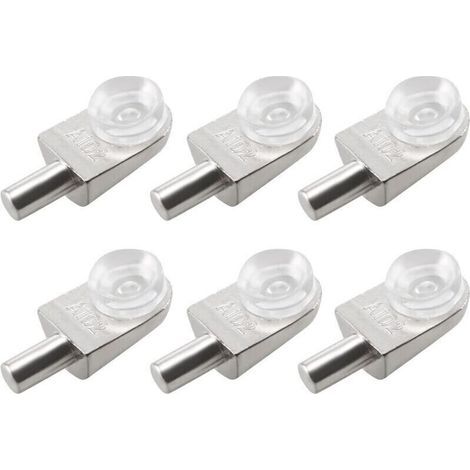 20pcs Taquets étagère mural support d'étagère en verre en alliage de zinc ventouse,de (1/4)