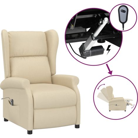 Maison Exclusive - Ohrensessel mit Liegefunktion Elektrisch Creme