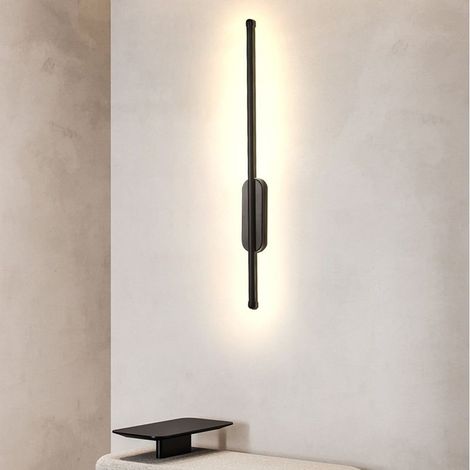 10W LED Applique Murale Lumière Blanche Chaude Lampe Design de Ovale 60cm Luminaire d'Intérieur Industrielle Créative pour Escalier Lavabo Salon Chambre Noir (1/5)