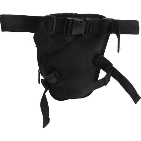 Sacoche de jambe rigide pour moto, étanche, épaisse et respirante, avec coussin et ceinture ajustable, pour scooters et cruisers, motif brasé carbone (1/5)