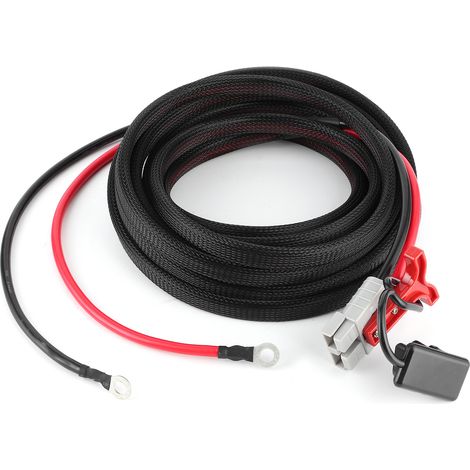 Câble de prise de batterie de 19,7 pieds, câble d'alimentation 600 W 50 A SMH vers borne de type O, adapté aux camping-cars et aux fourgons aménagés. (1/5)