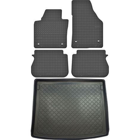 Juego de alfombrillas de goma para Volkswagen Caddy Kombican del 2004 + alfombrilla para el maletero.